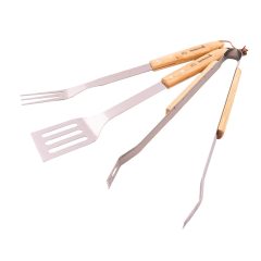   Barbecook BC-ACC-7094 rozsdamentes acél grill készlet, 100% FSC, fa nyél