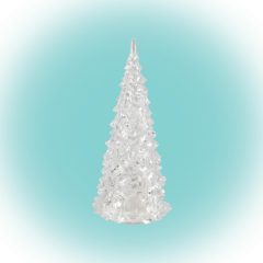   Home CDM 12 LED-es fenyőfa asztali dísz, 12cm, 3D akril dekoráció