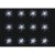 Home KAF 48L LED-es csillag fényfüggöny, 1,5x1 m / 48 db hidegfehér LED csillag figurákban, átlátszó vezeték, hálózati adapter, beltéri kivitel