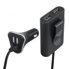   SAL SAU 96 nagy teljesítményű autós USB gyorstöltő, 48 W, 4 USB port, 4 x 2,4 A